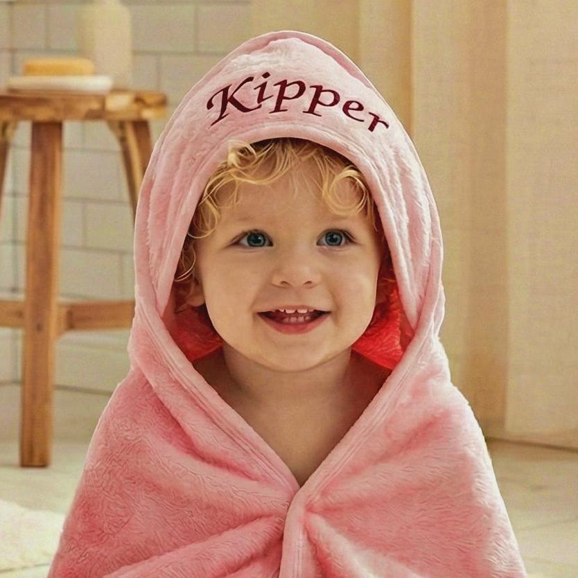 Personalized Kids Hooded Beach Towel Poncho - Sokidsun