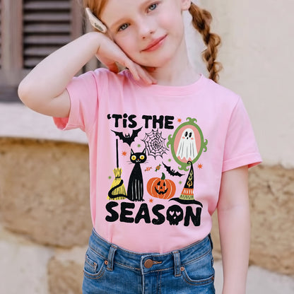 Personalized Kids Tis The Season Halloween Graphic T-Shirt