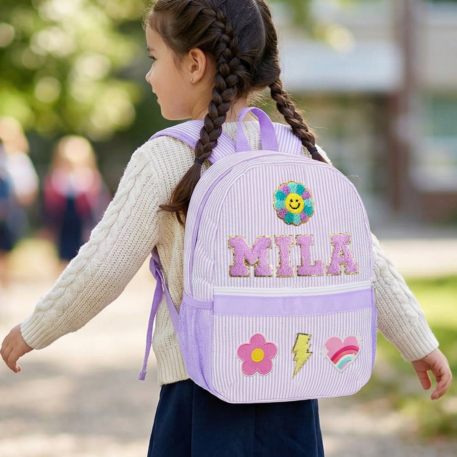 Personalized Kids Back to School Patch Backpack - Sokidsun