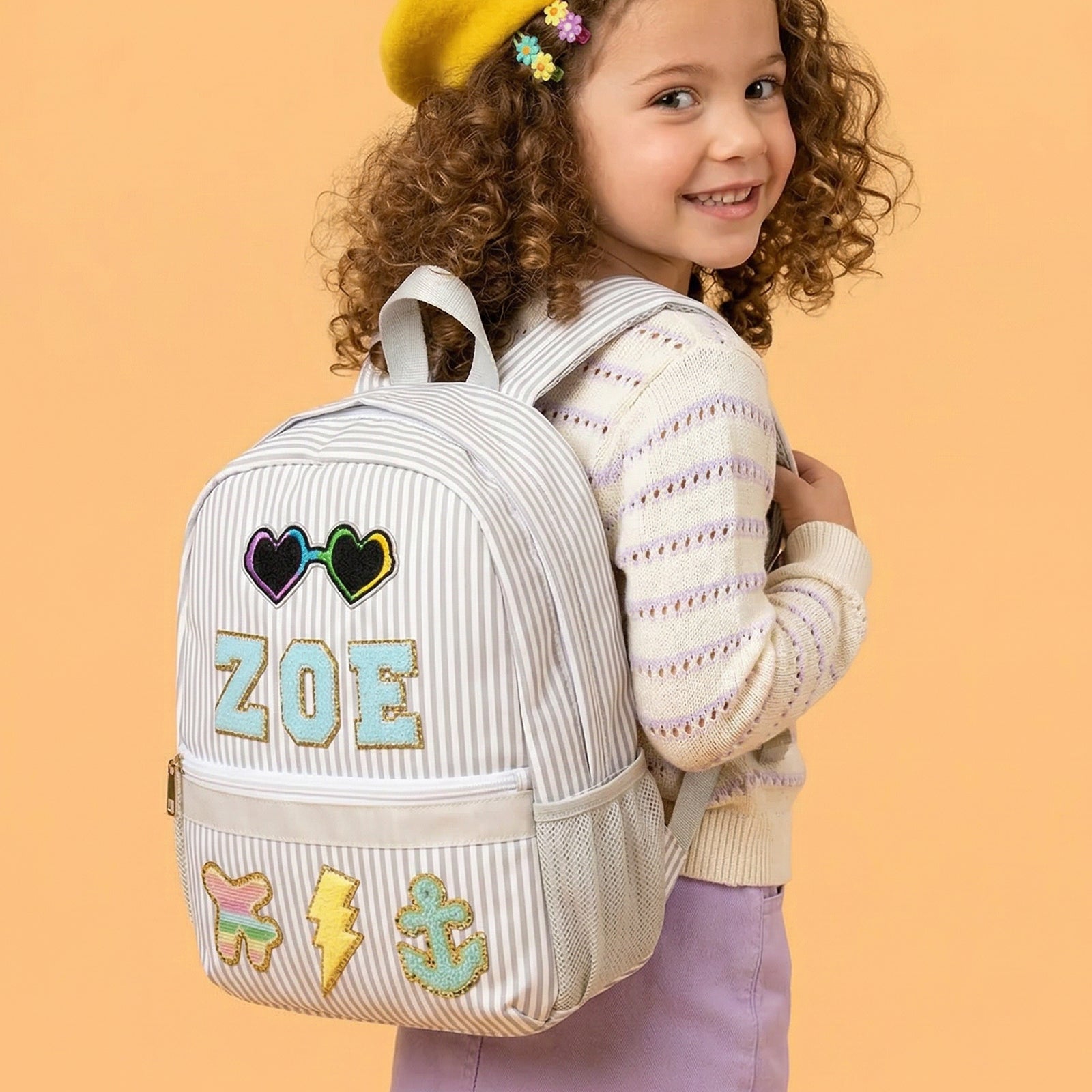 Personalized Kids Back to School Patch Backpack - Sokidsun