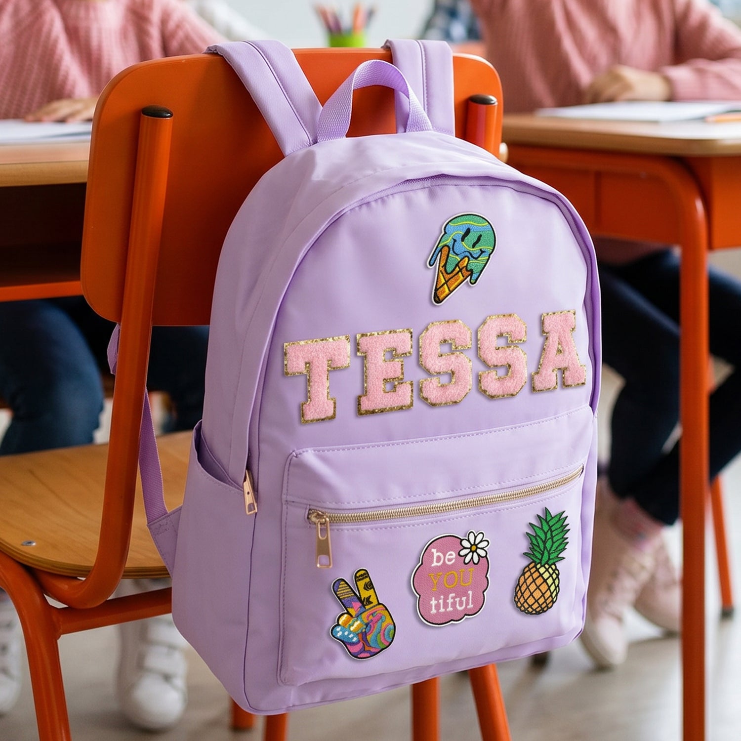 Personalized Patches Nylon Backpack for Kids - Sokidsun