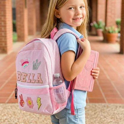 Personalized Kids Back to School Patch Backpack - Sokidsun