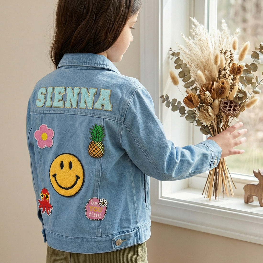 Custom Kids Patch Denim Jacket - Sokidsun
