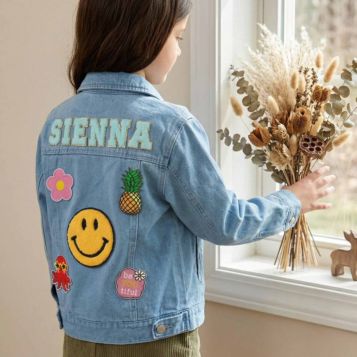 Custom Kids Patch Denim Jacket - Sokidsun