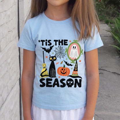 Personalized Kids Tis The Season Halloween Graphic T-Shirt