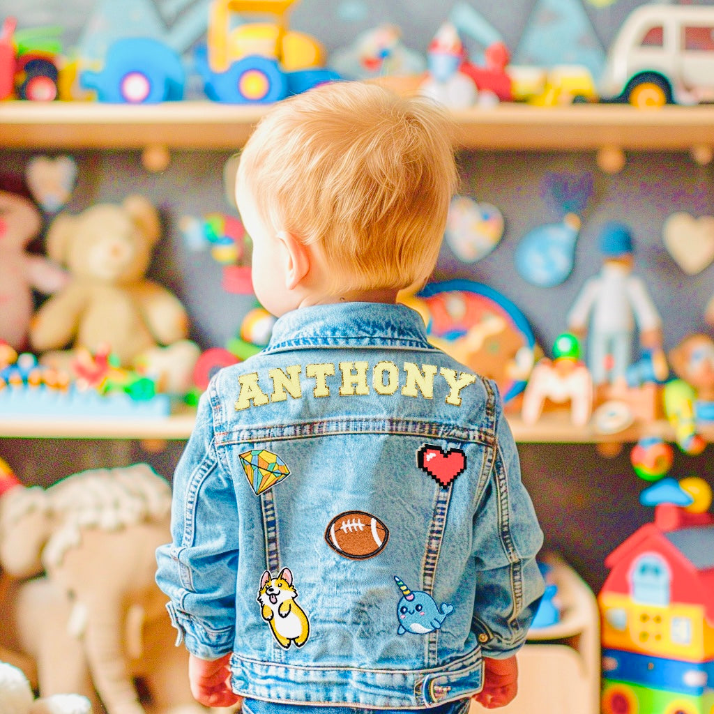 Personalized Patch Denim Jacket - Sokidsun