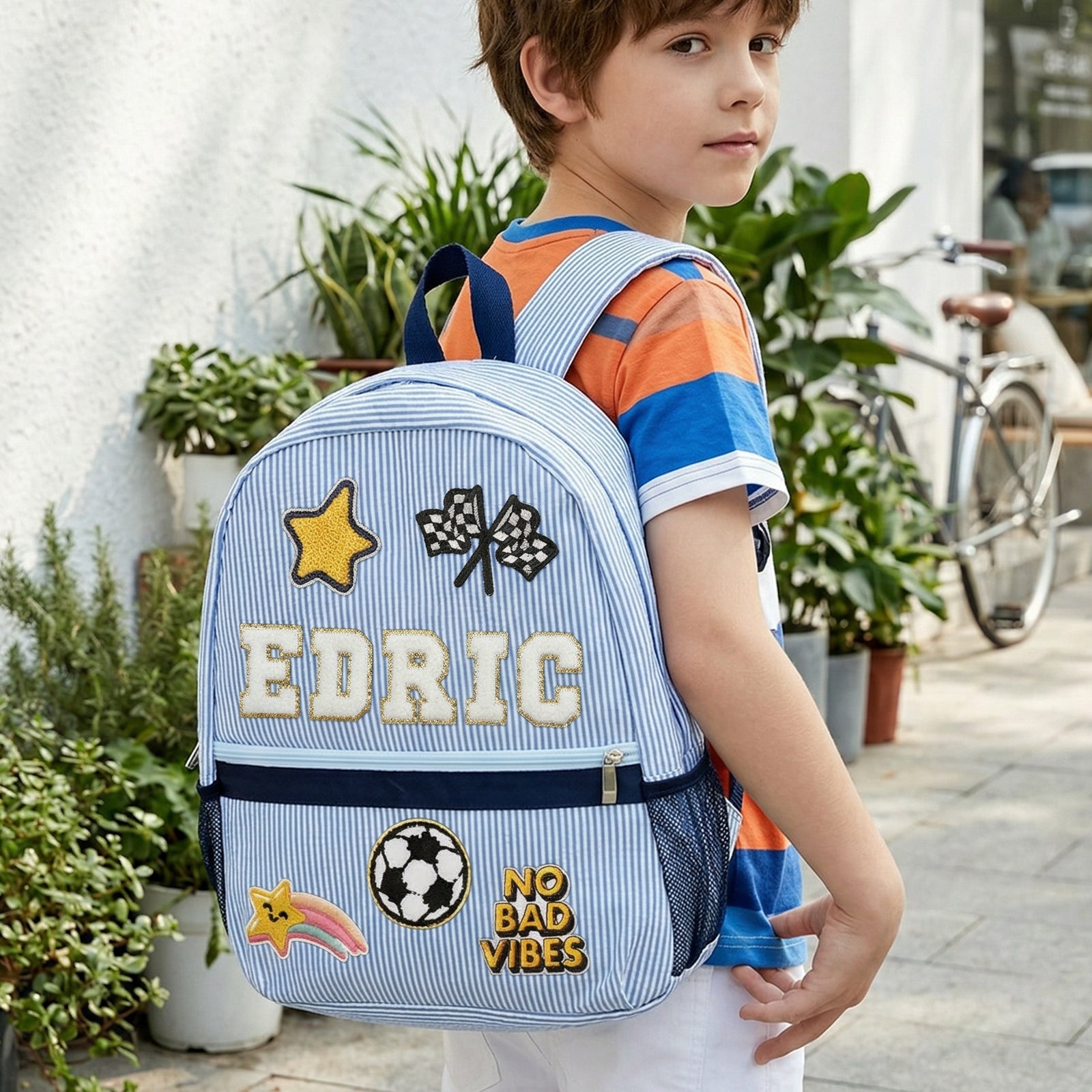 Personalized Kids Back to School Patch Backpack - Sokidsun