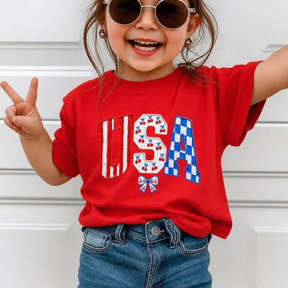 250th Patriotic Red White &amp; Blue Independence Day Kids T-Shirt