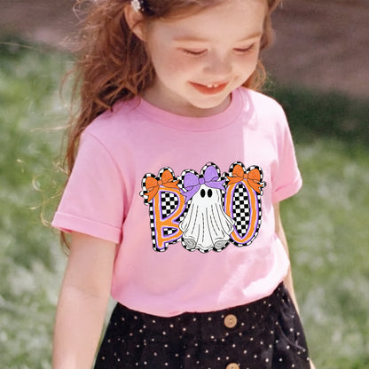 Personalized Kids Cute Boo Halloween Graphic T-Shirt