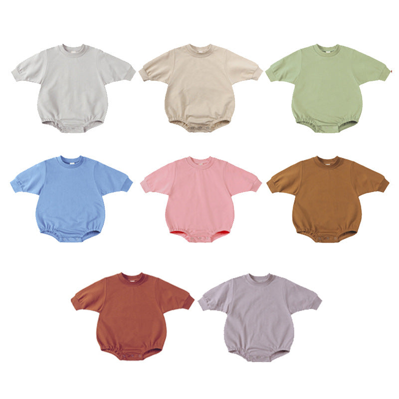 Personalized Baby Cotton Sweatshirt Romper - Sokidsun