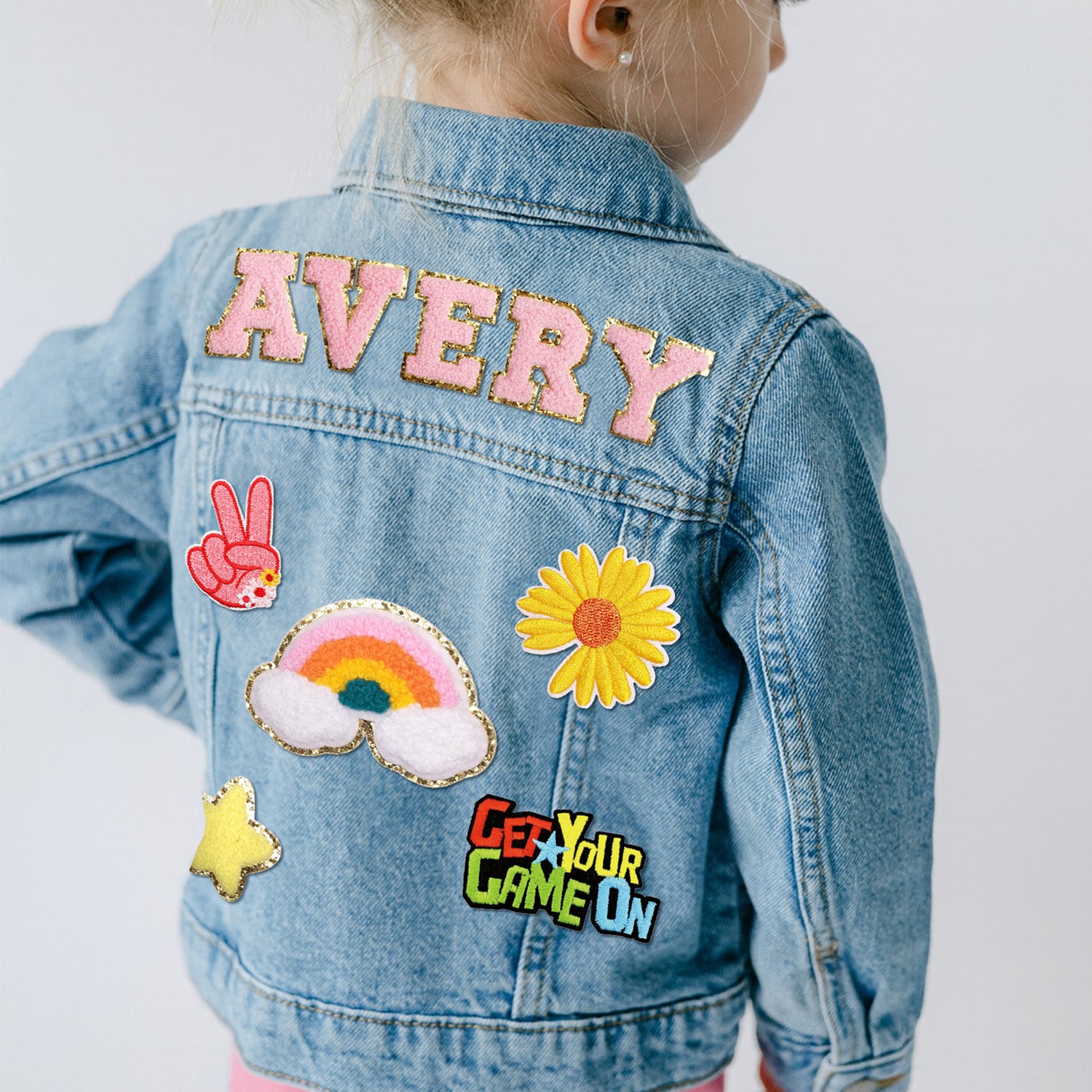 Custom Kids Patch Denim Jacket - Sokidsun
