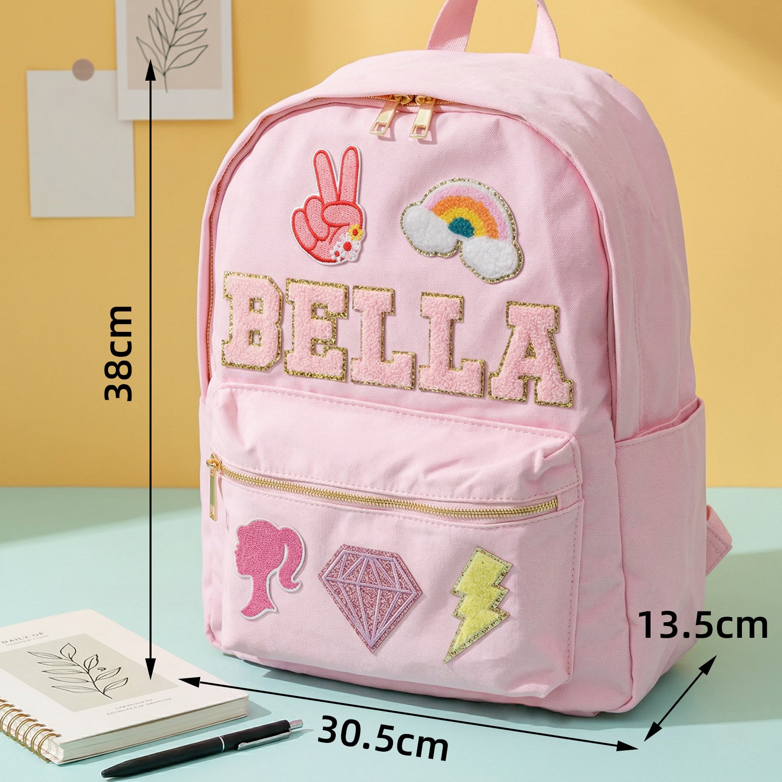 Personalized Patches Nylon Backpack for Kids - Sokidsun