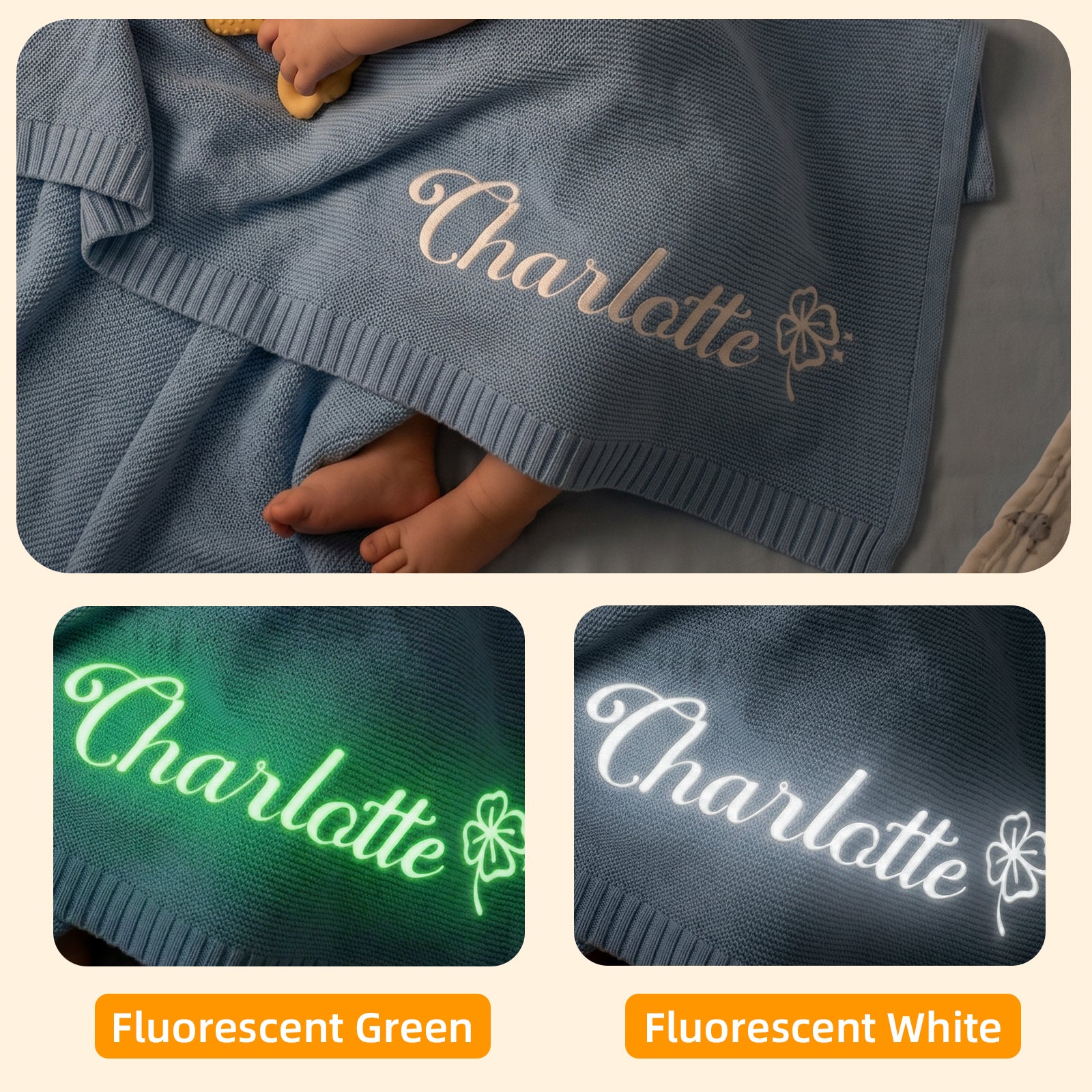 Personalized Glow in the Dark Star Blanket - Sokidsun