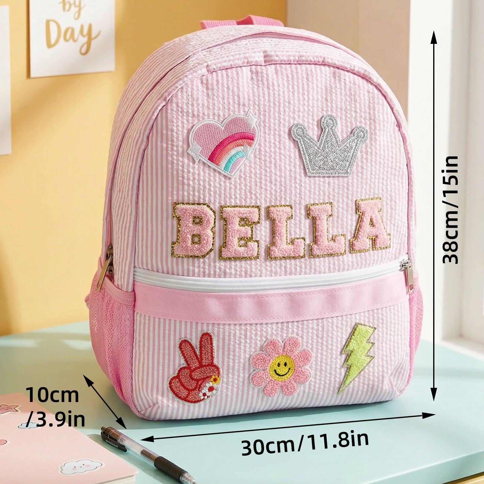 Personalized Kids Back to School Patch Backpack - Sokidsun