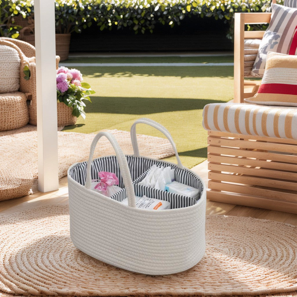 Personalized Letter Style Cotton Rope Woven Storage Basket - Sokidsun