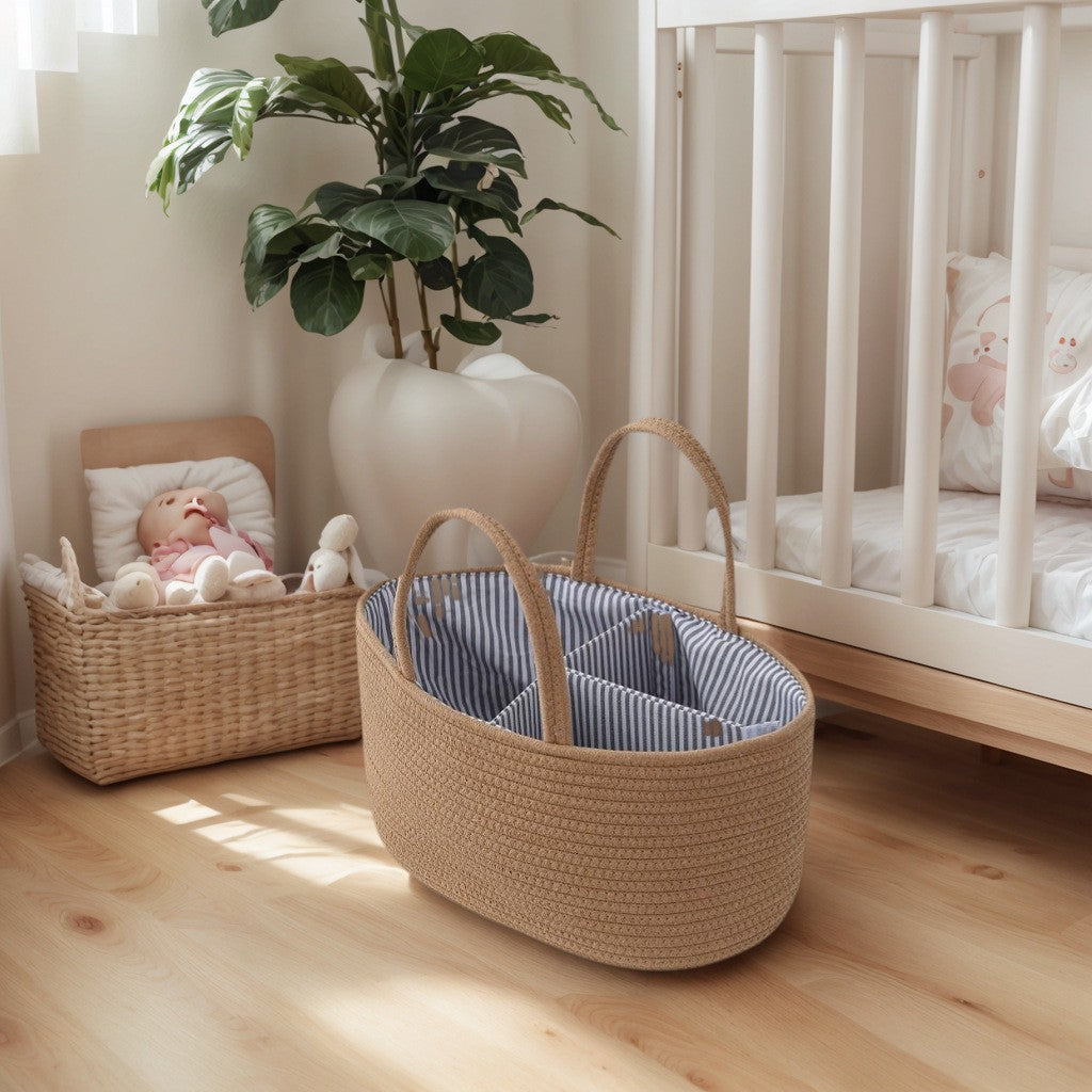 Personalized Letter Style Cotton Rope Woven Storage Basket - Sokidsun