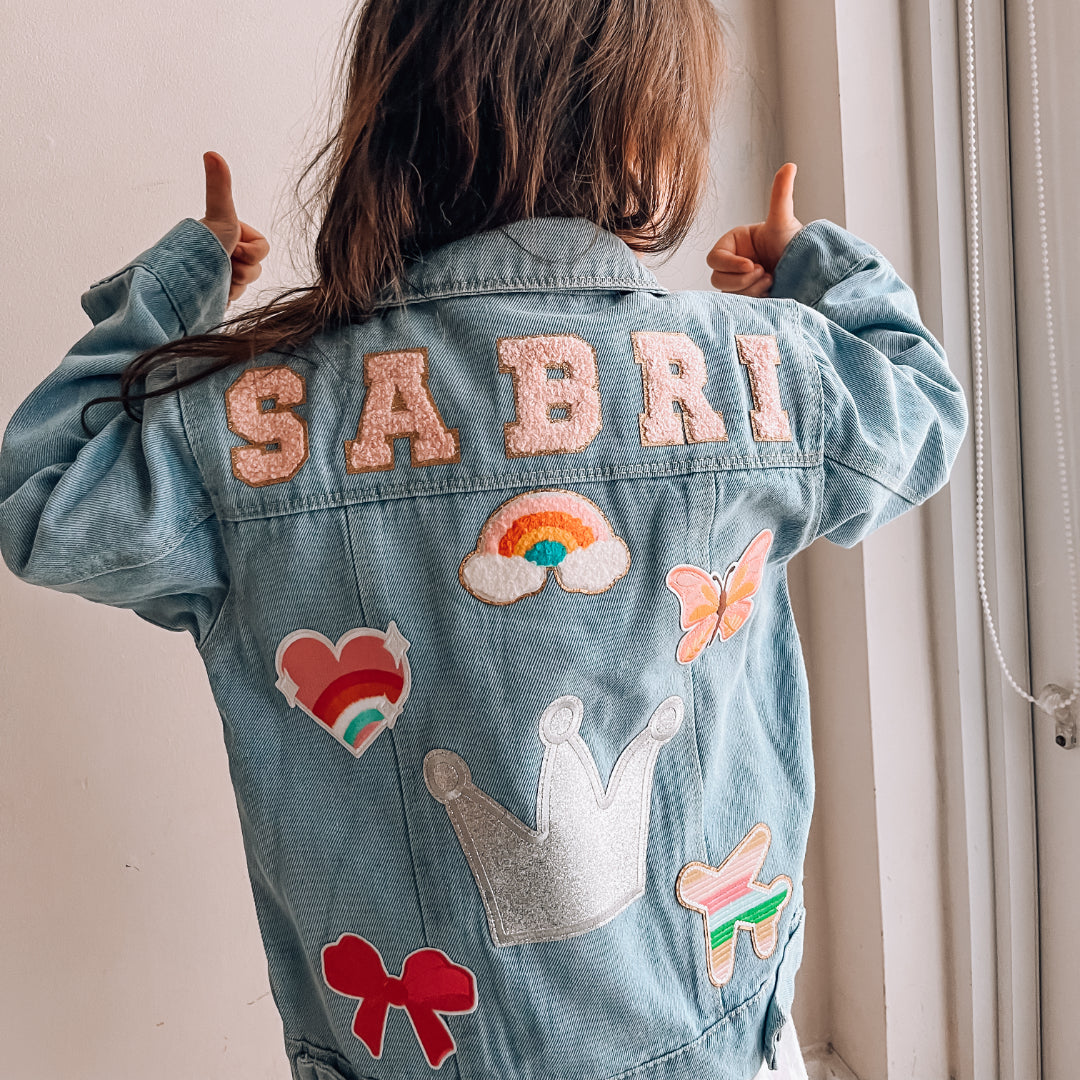 Personalized Kids Patch Jean Jacket For Kids - Sokidsun
