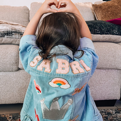 Personalized Kids Patch Jean Jacket For Kids - Sokidsun