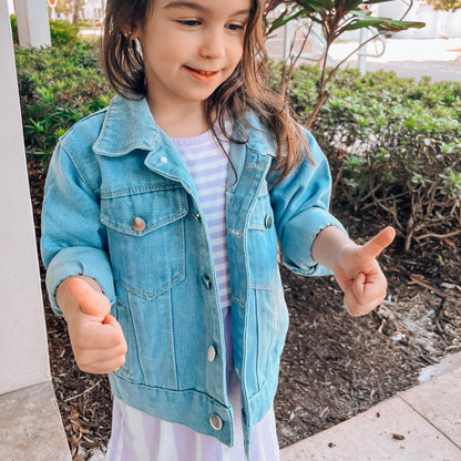 Personalized Kids Patch Jean Jacket For Kids - Sokidsun