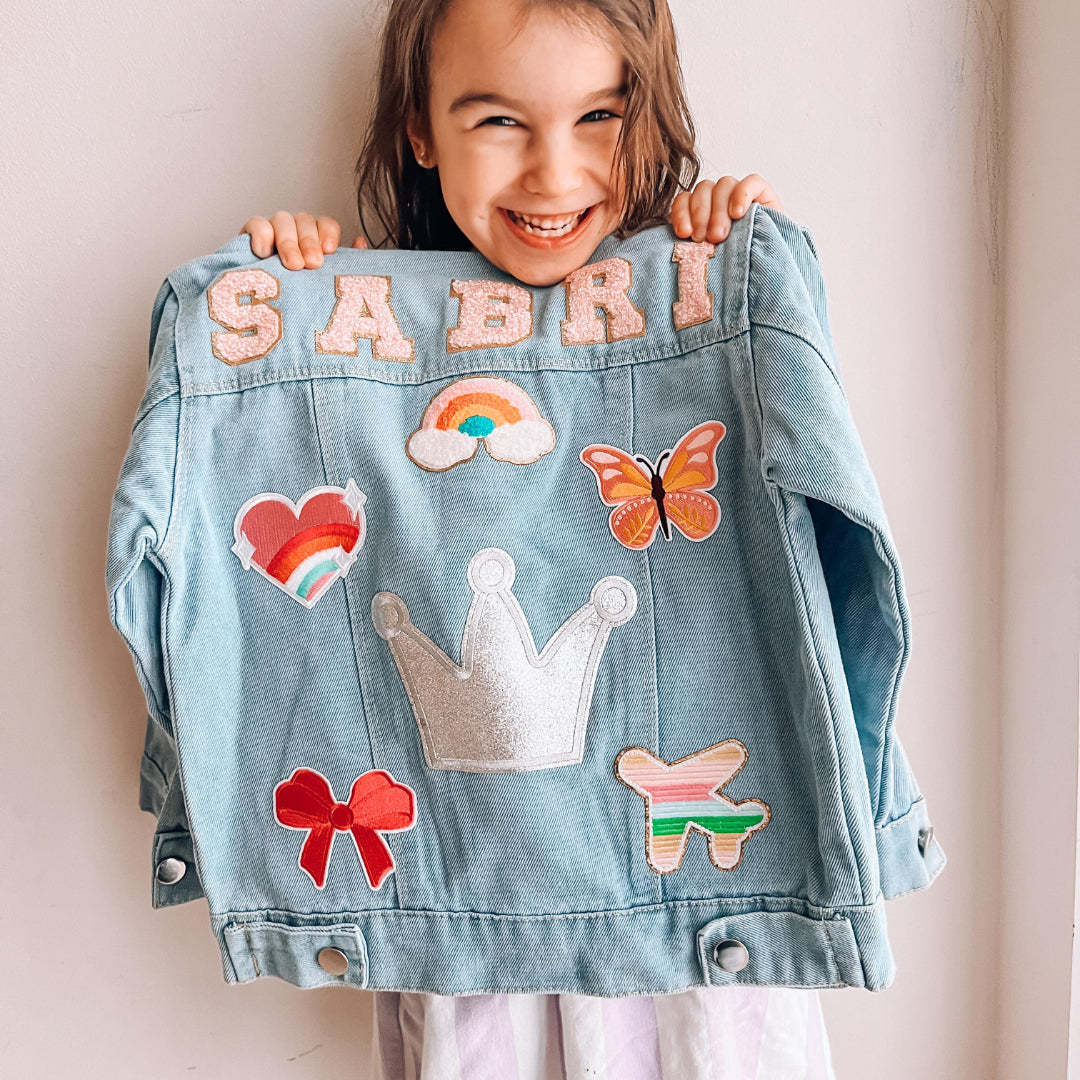 Personalized Kids Patch Jean Jacket For Kids - Sokidsun