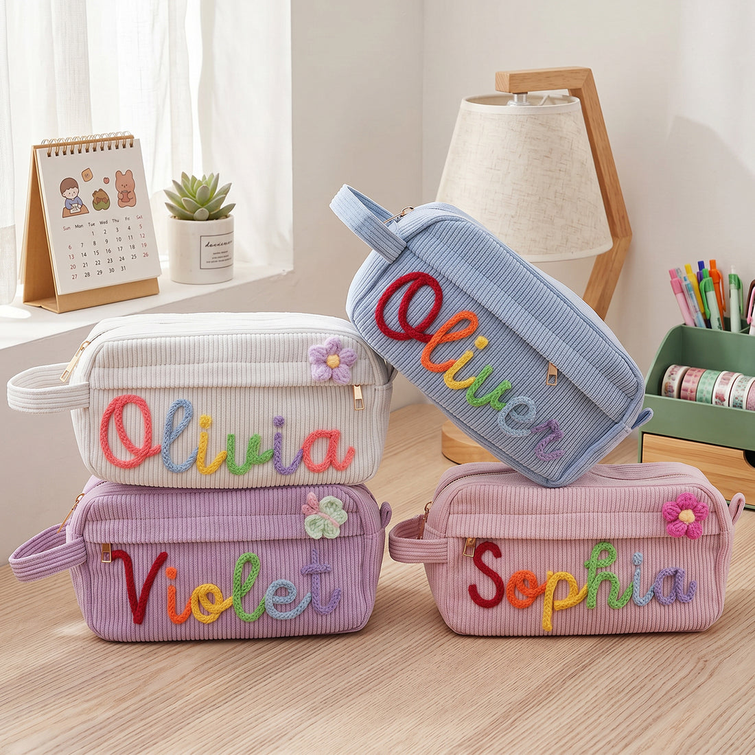Personalized Kids Corduroy Pencil Case