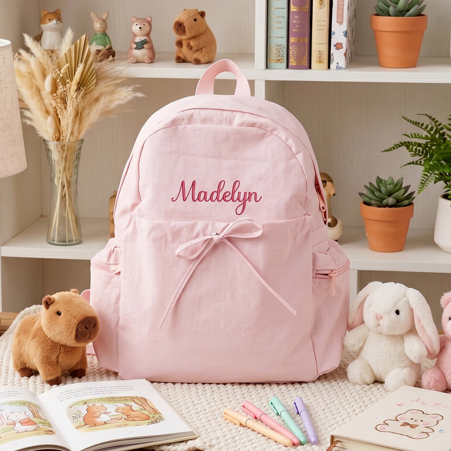 Personalized Kids School Backpack with Embroidered Name
