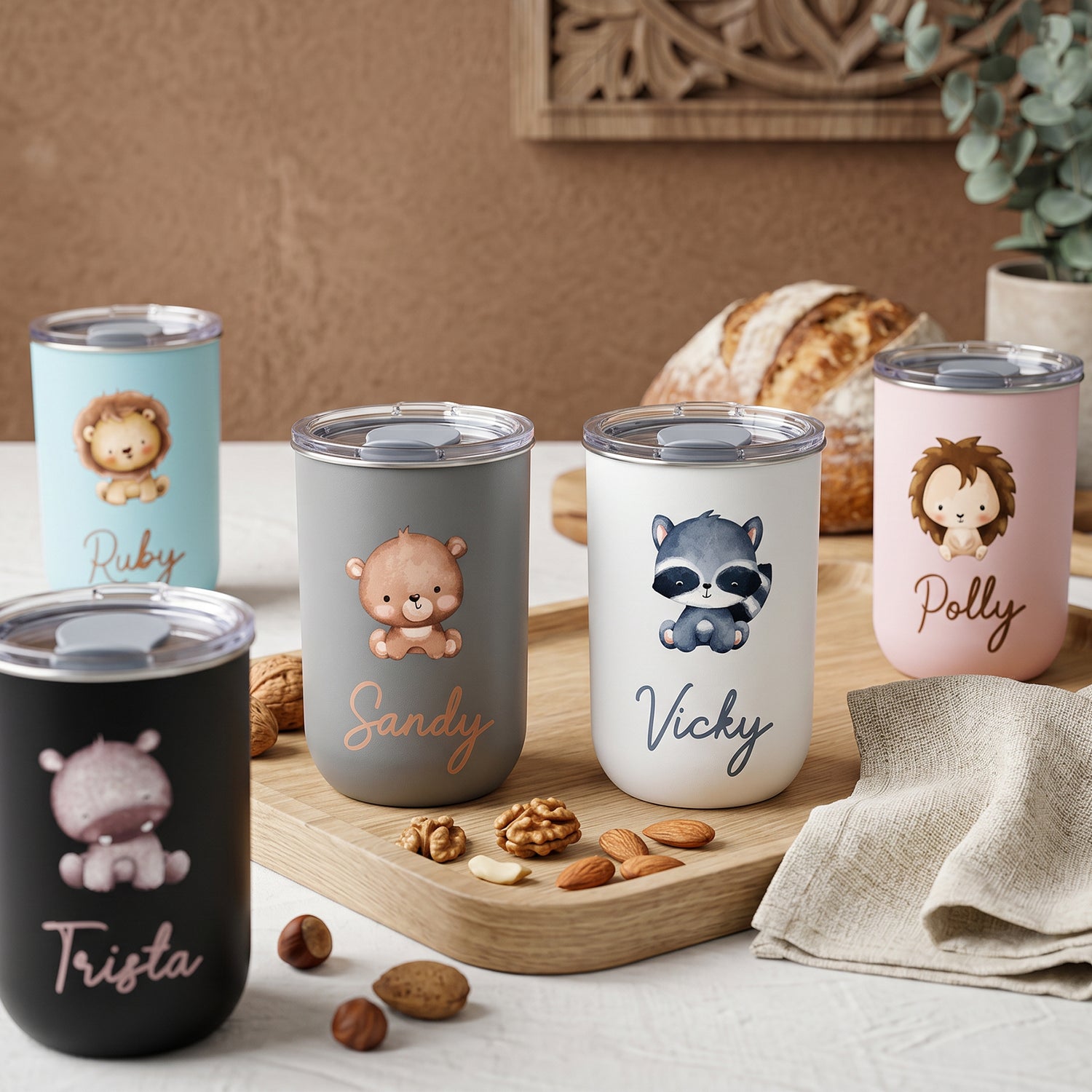 Personalized Kids Animal Insulated Tumbler Cup
