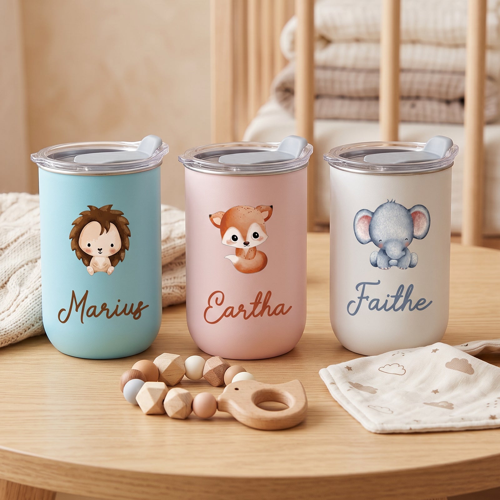 Personalized Kids Animal Insulated Tumbler Cup