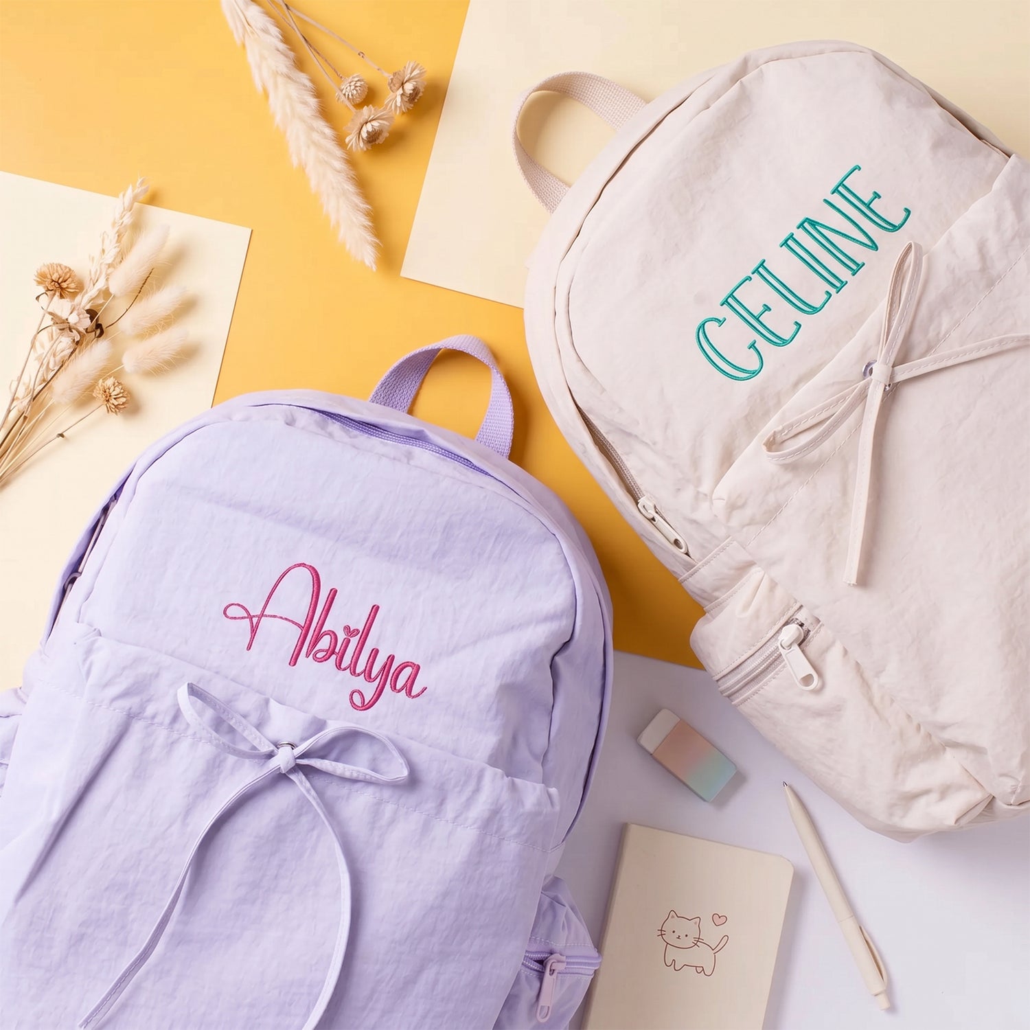 Personalized Kids School Backpack with Embroidered Name