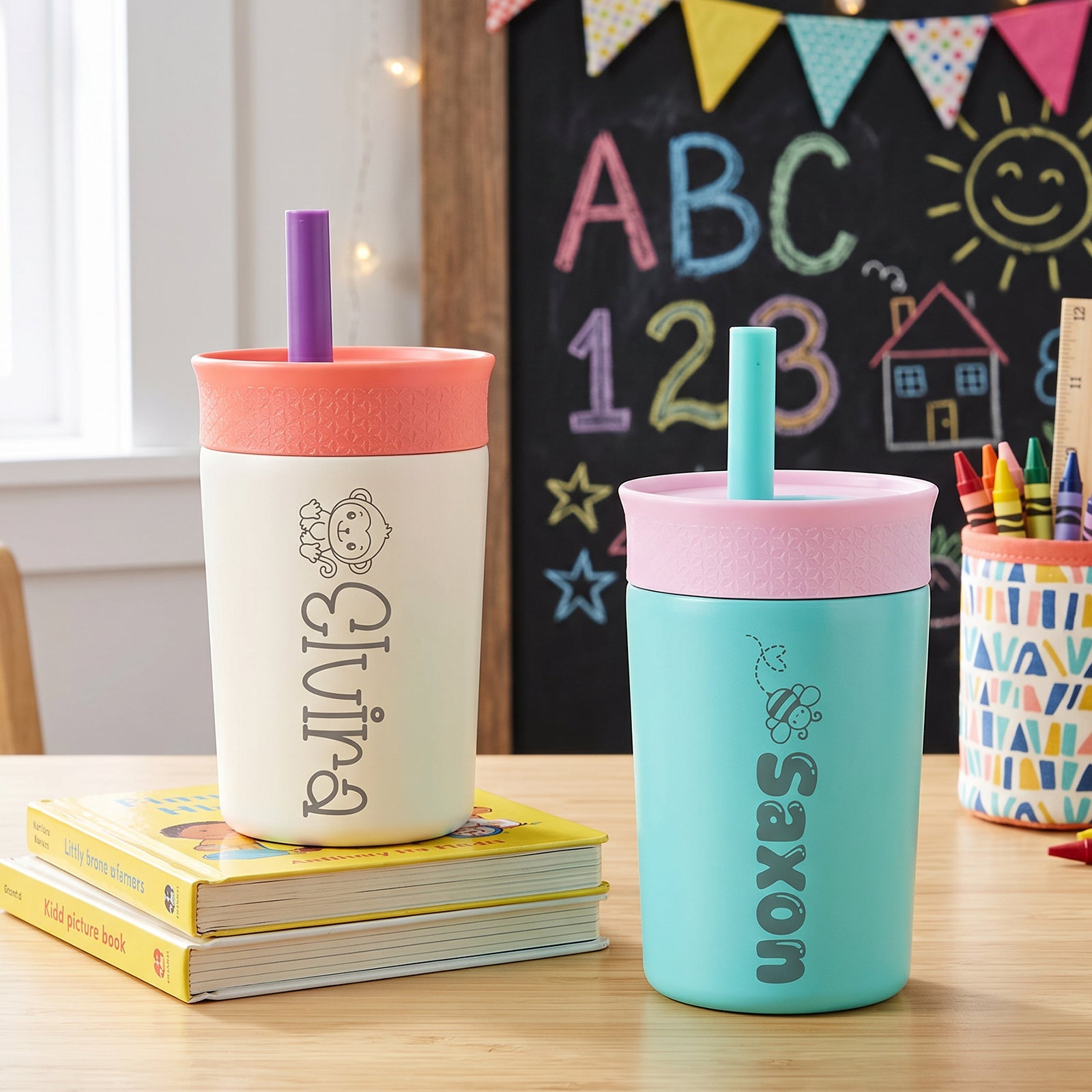 Personalized Kids Insulated Straw Tumbler