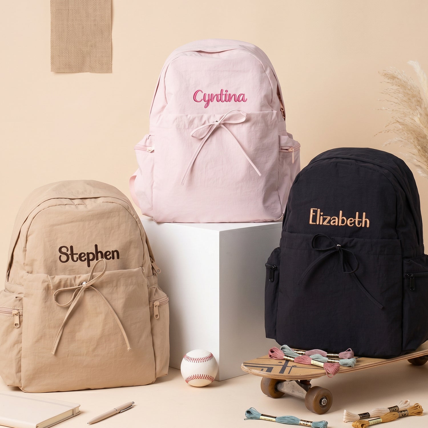 Personalized Kids School Backpack with Embroidered Name