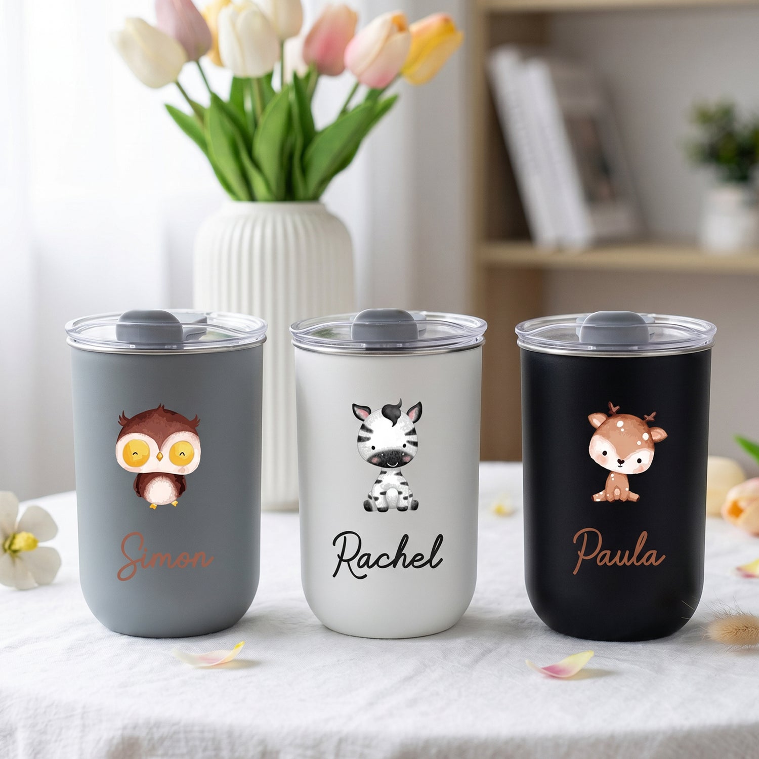 Personalized Kids Animal Insulated Tumbler Cup