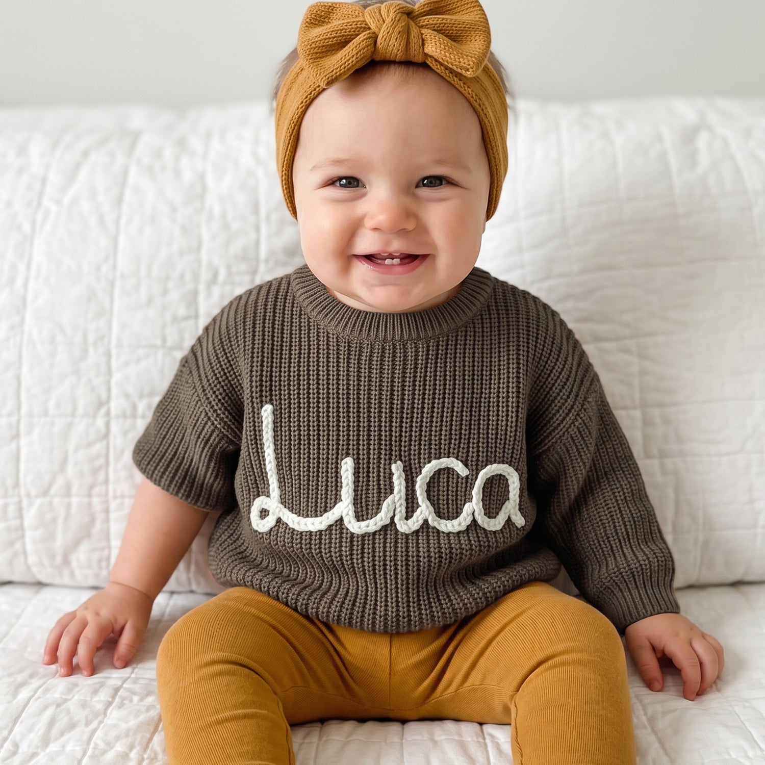 Personalized Baby Knit Sweater