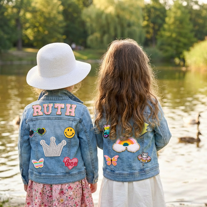 Personalized Kids Name Patch Jean Jacket - Sokidsun