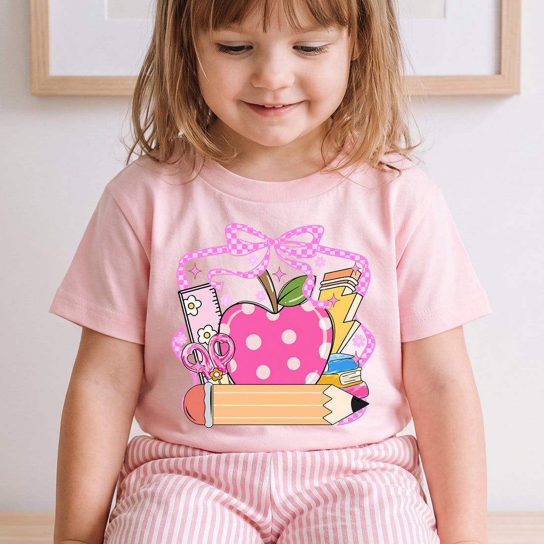 Personalized Little Learner Apple Back to School T-Shirt