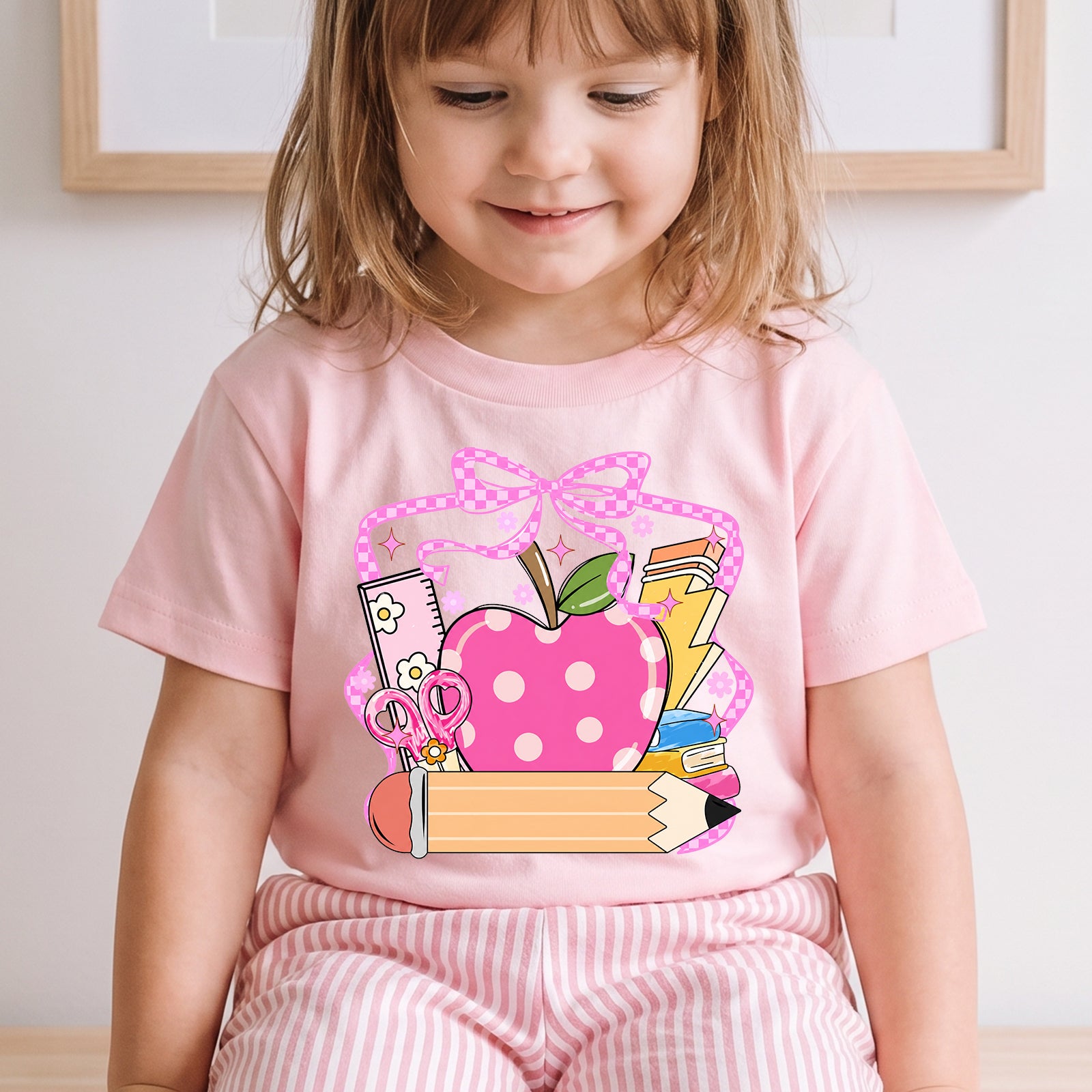 Personalized Little Learner Apple Back to School T-Shirt