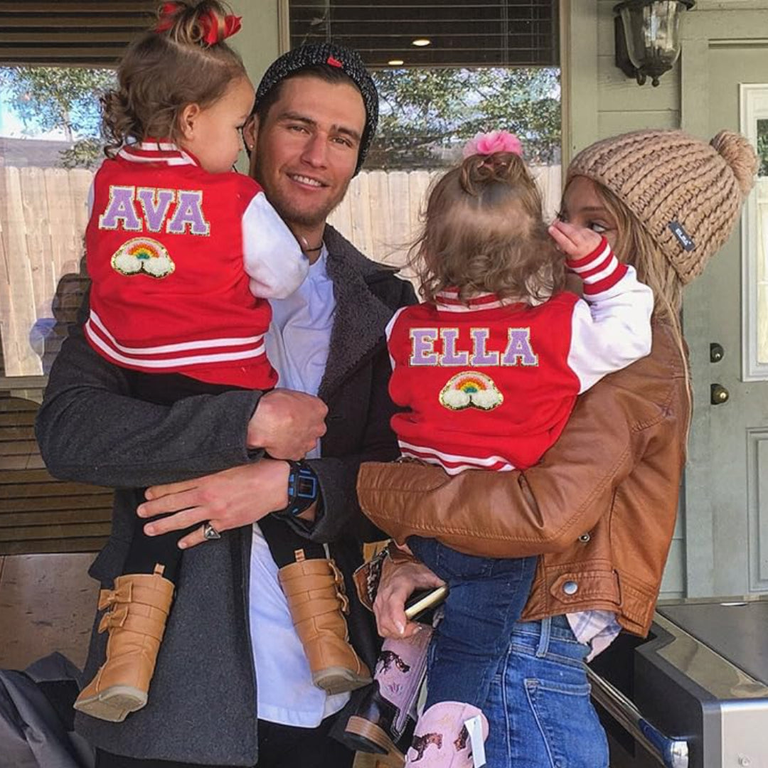 Personalized Kids Baseball Patch Jacket - Sokidsun