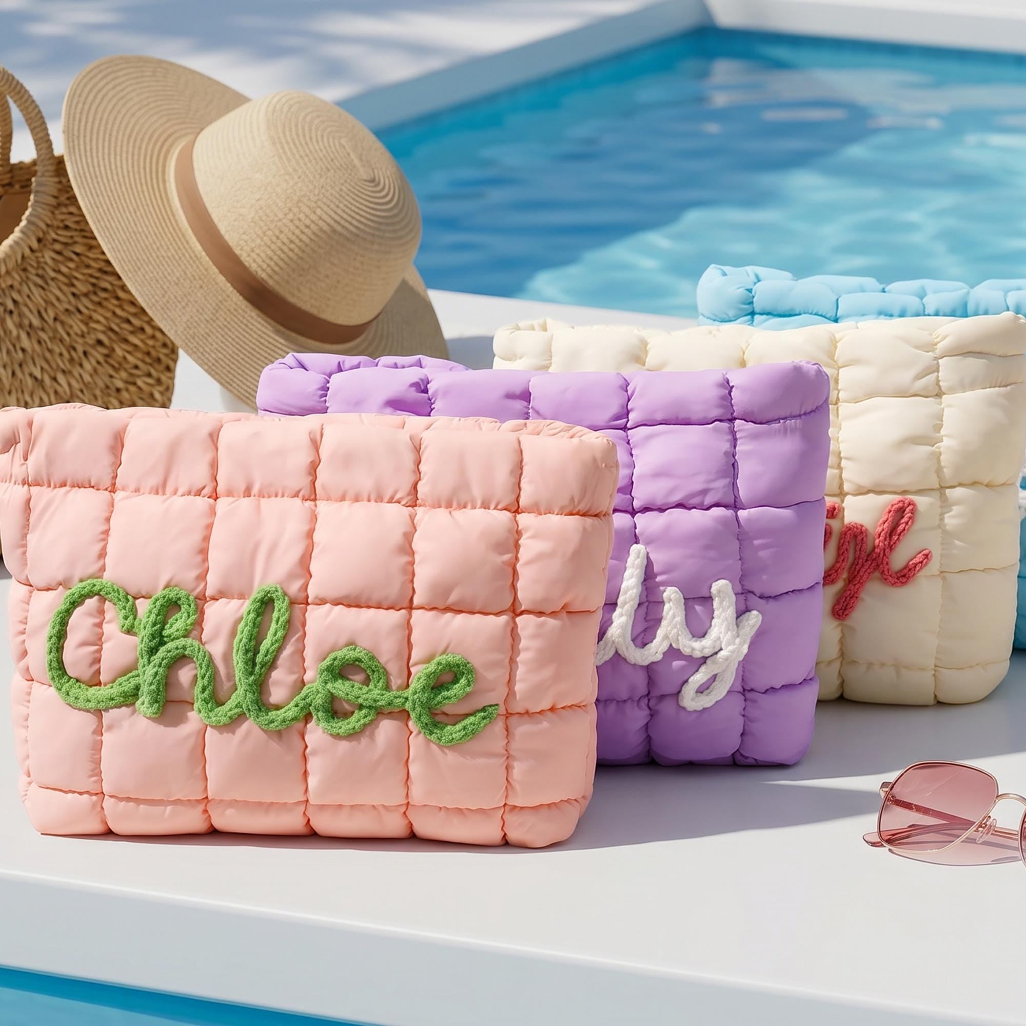 Personalized Embroidered Name Travel Cosmetic Organizer