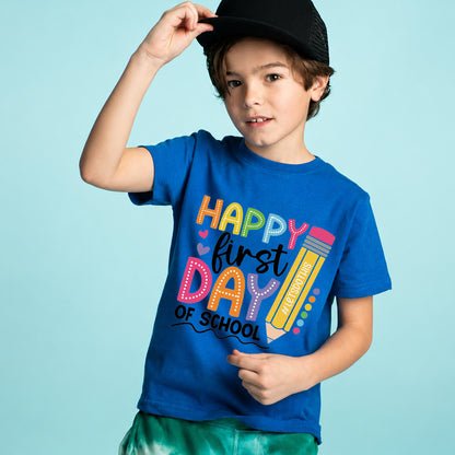 Happy First Day of School Cute Back to School Kids T-Shirt