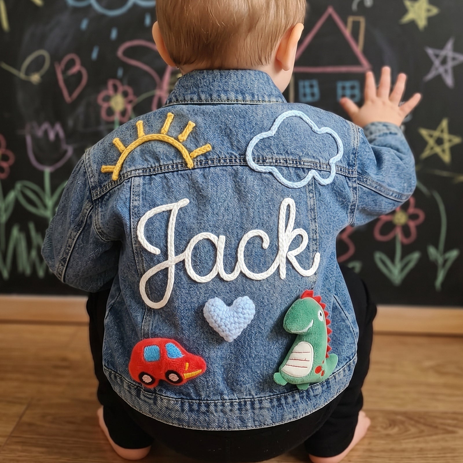 Personalized Kids Embroidered Denim Jacket