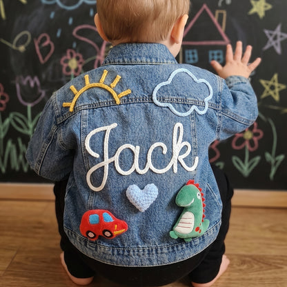 Personalized Kids Embroidered Denim Jacket