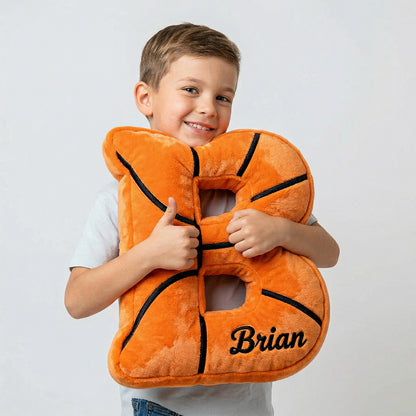 Personalized Kids Basketball Letter Pillow - Sokidsun