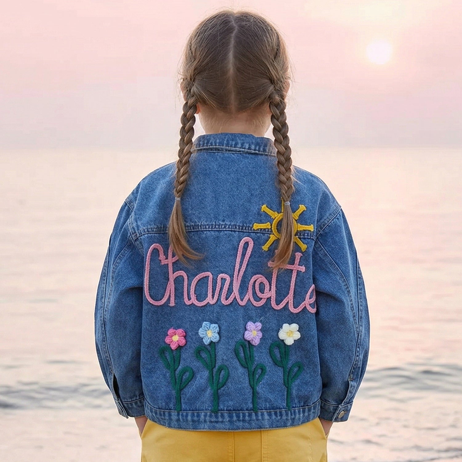 Personalized Kids Embroidered Denim Jacket - Sokidsun