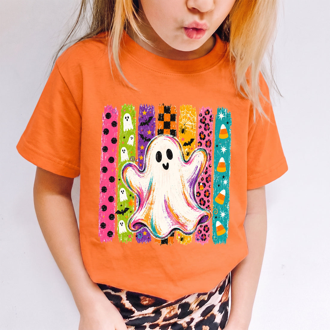 Personalized Kids Cute Ghost Halloween Graphic T-Shirt