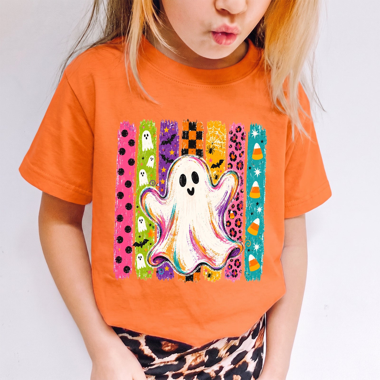 Personalized Kids Cute Ghost Halloween Graphic T-Shirt