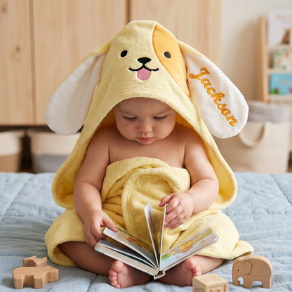 Personalized Animal Hooded Bath Towel for Babies