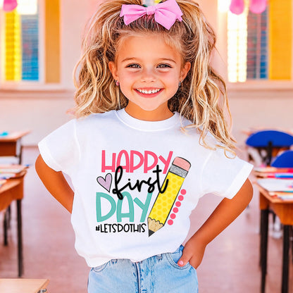 Happy First Day of School Cute Kids T-Shirt