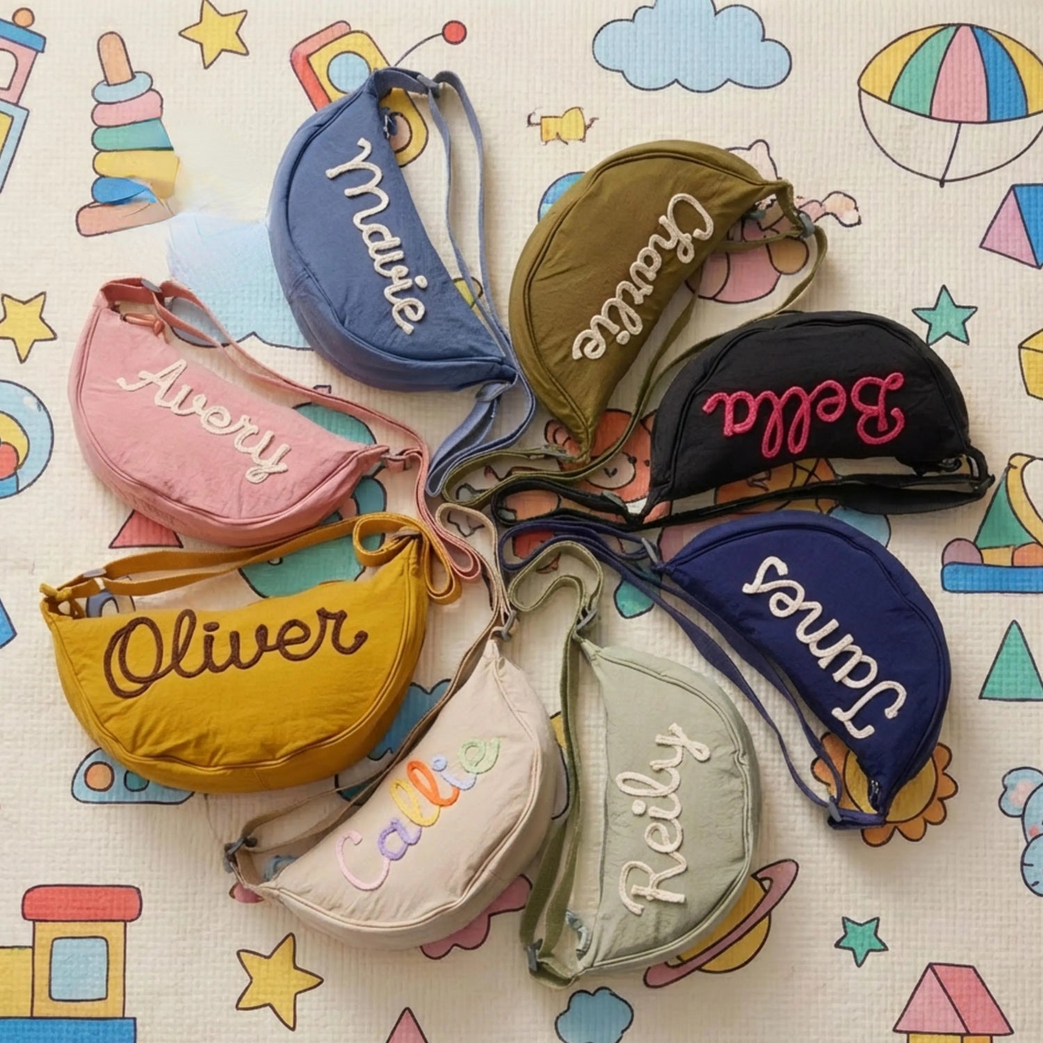 Personalized Kids Crescent Crossbody Bag