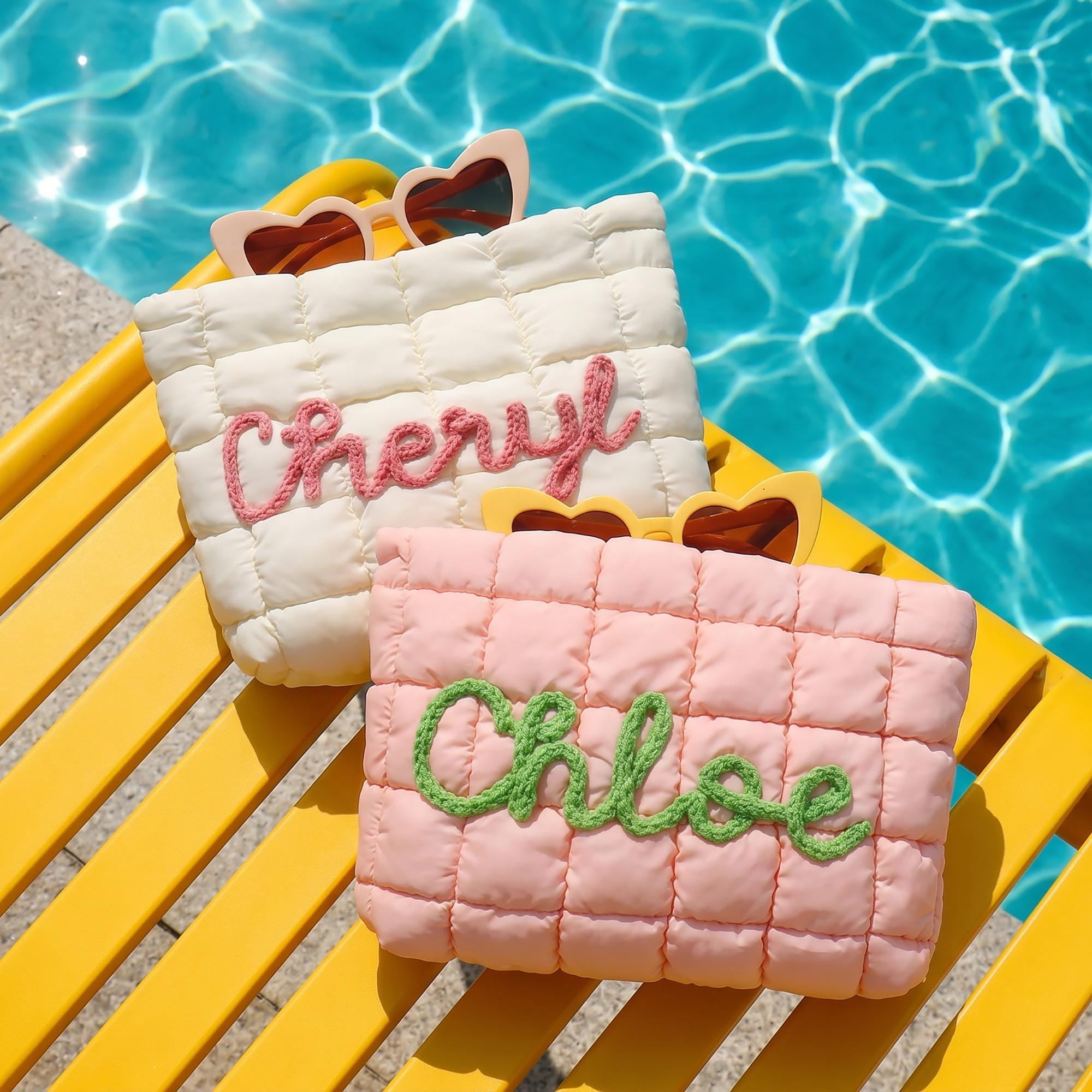 Personalized Embroidered Name Travel Cosmetic Organizer