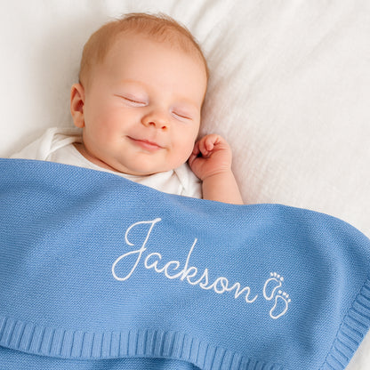 Personalized Baby Name Knit Blanket - Sokidsun